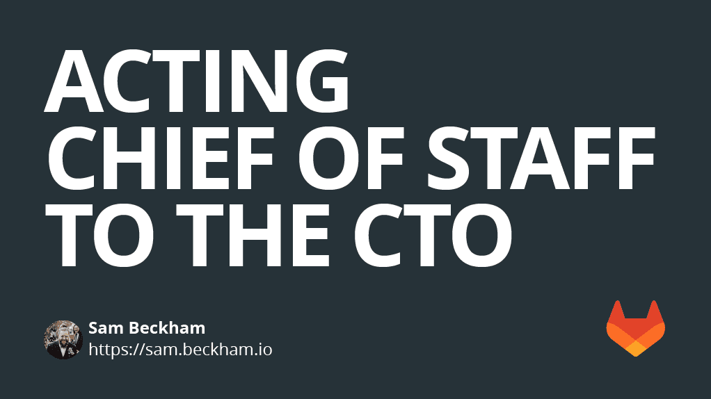 Slide 1: Acting Chief of Staff to the CTO title slide